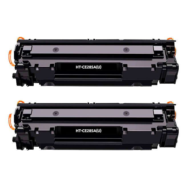 HP CE285A/CE278A/CB435A/CB436A Negro Pack de 2 Cartuchos de Toner Genericos - Reemplaza 85A/78A/35A/36A