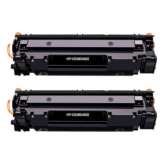 HP CE285A/CE278A/CB435A/CB436A Negro Pack de 2 Cartuchos de Toner Genericos - Reemplaza 85A/78A/35A/36A